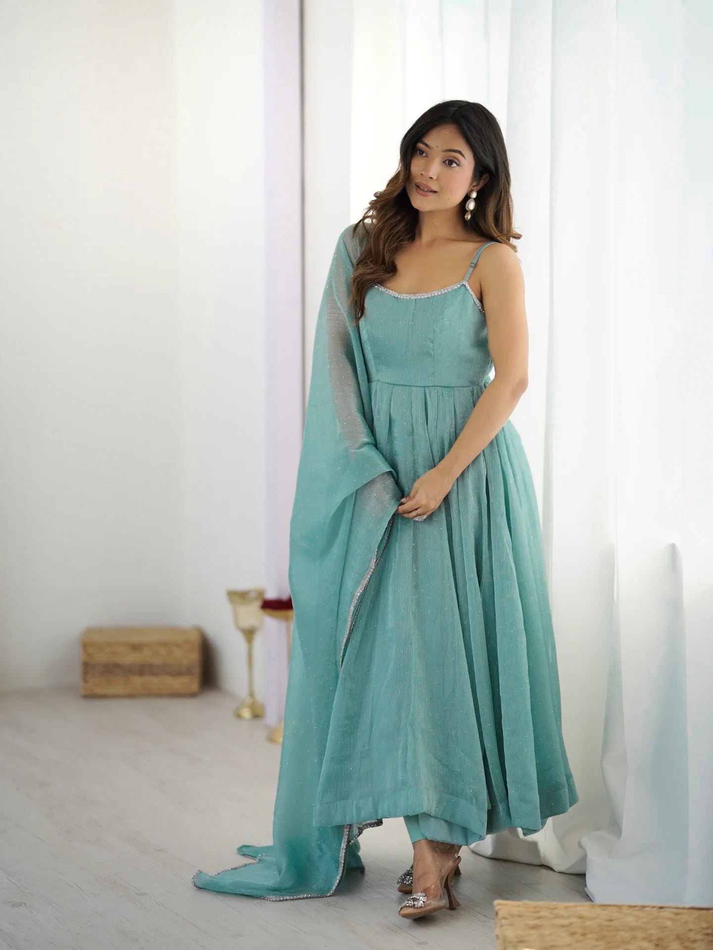 Aashna Sparkle Flair Gown Set
