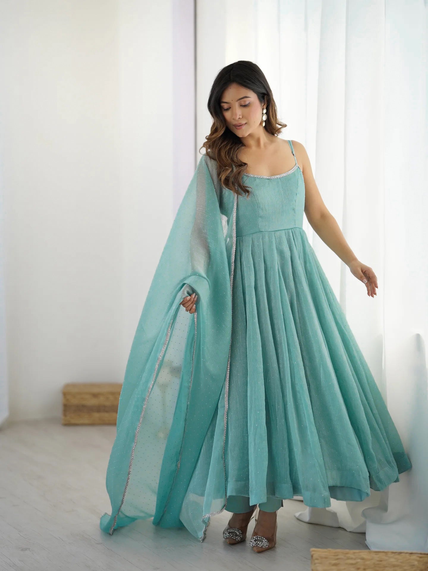 Aashna Sparkle Flair Gown Set