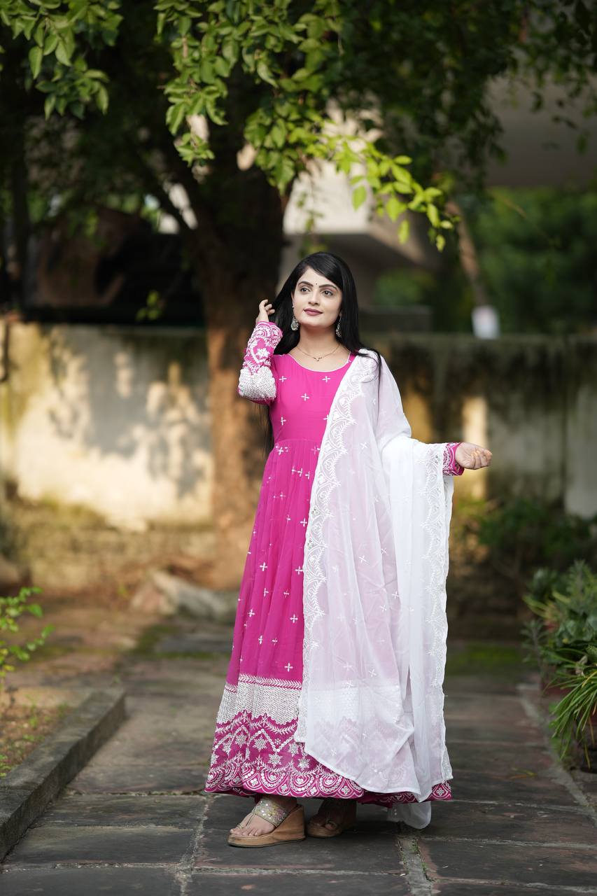 Zoya Pink Glow Anarkali