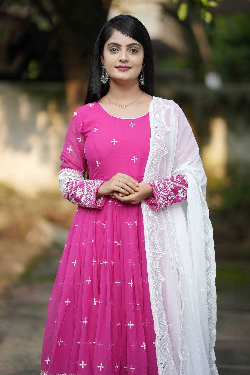 Zoya Pink Glow Anarkali