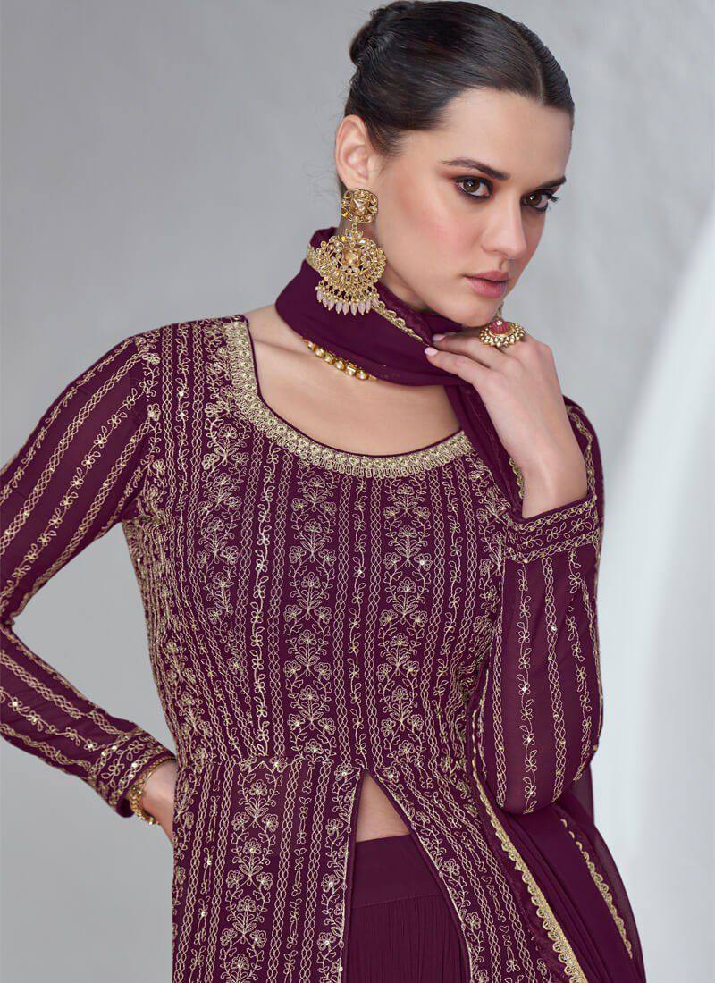 Luxurious Elegance Embroidered Gown Set