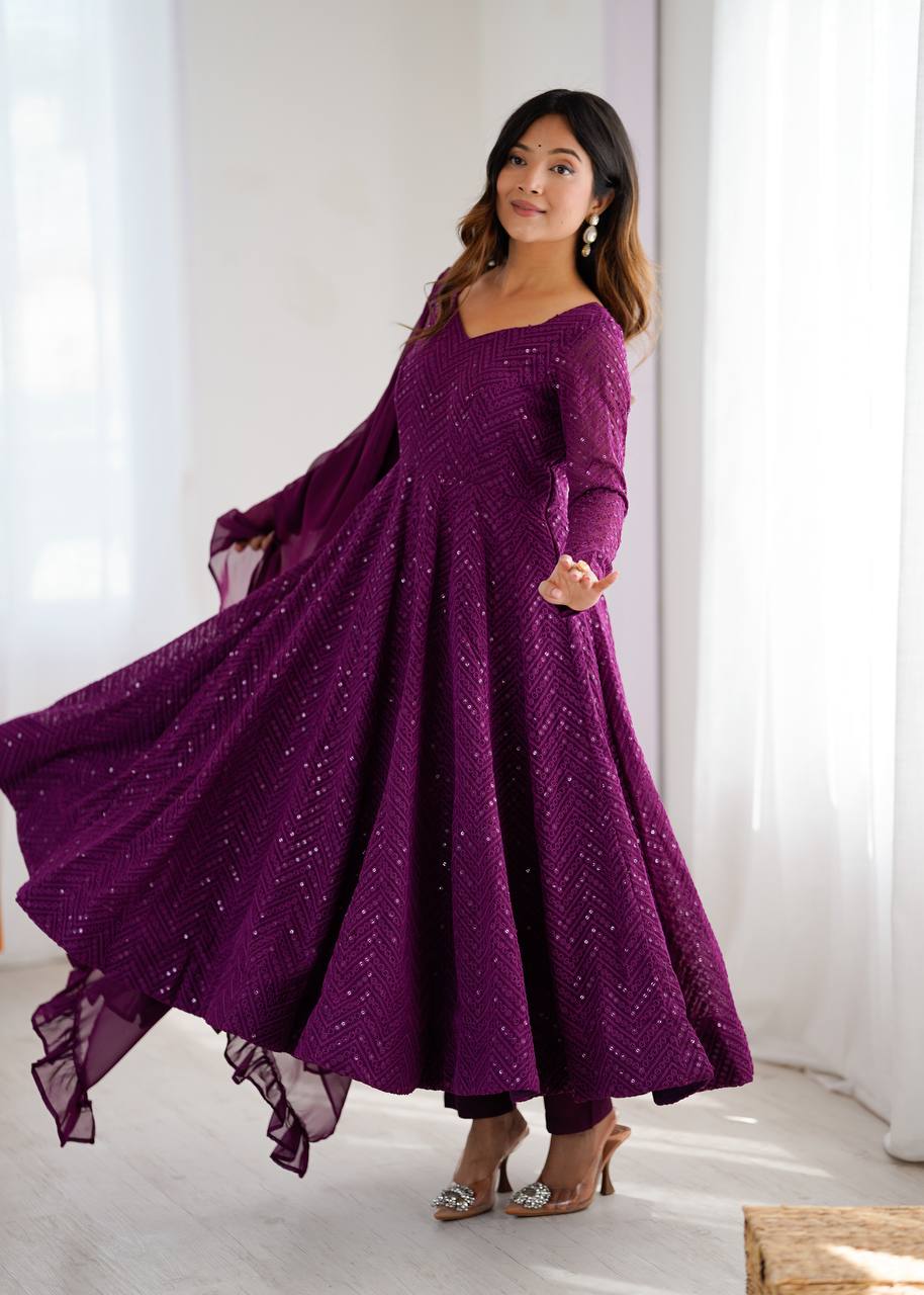 Raag-e-Jamuni Lucknowi Sequence Anarkali Set