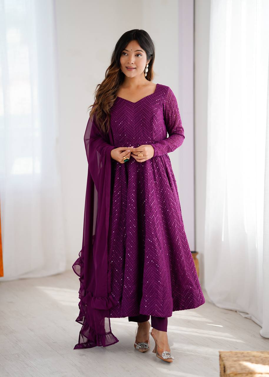 Raag-e-Jamuni Lucknowi Sequence Anarkali Set