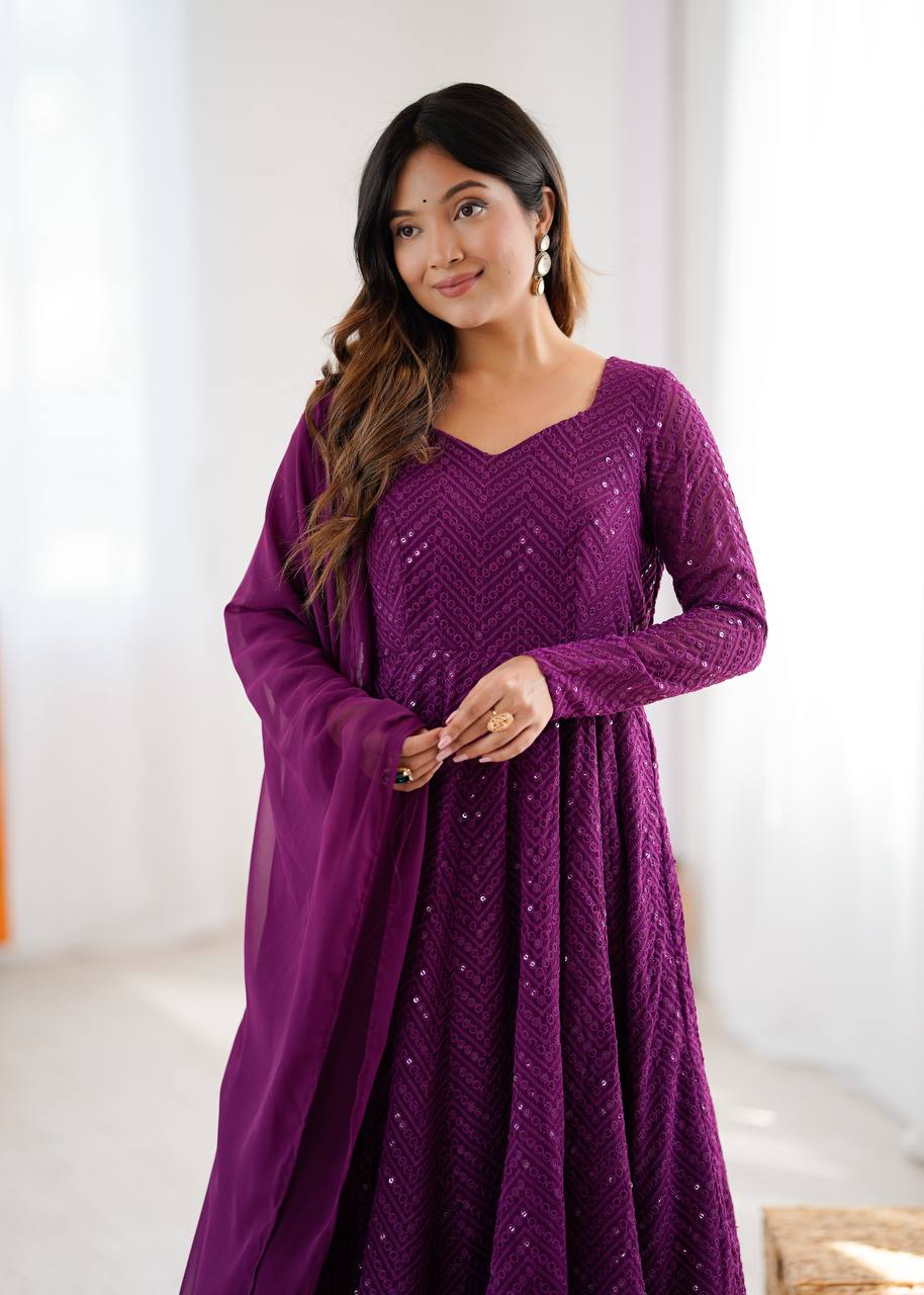 Raag-e-Jamuni Lucknowi Sequence Anarkali Set