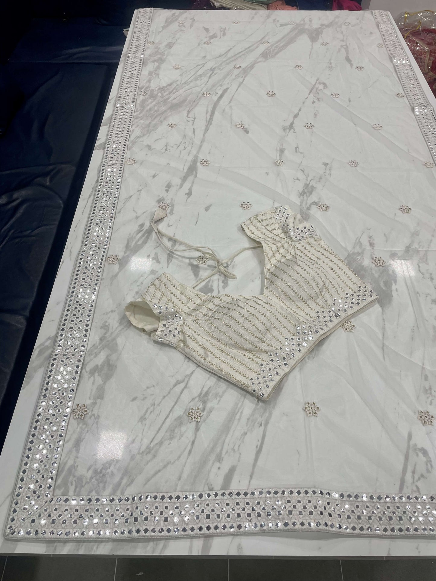 NEW OFF WHITE WEDDING LEHENGHA