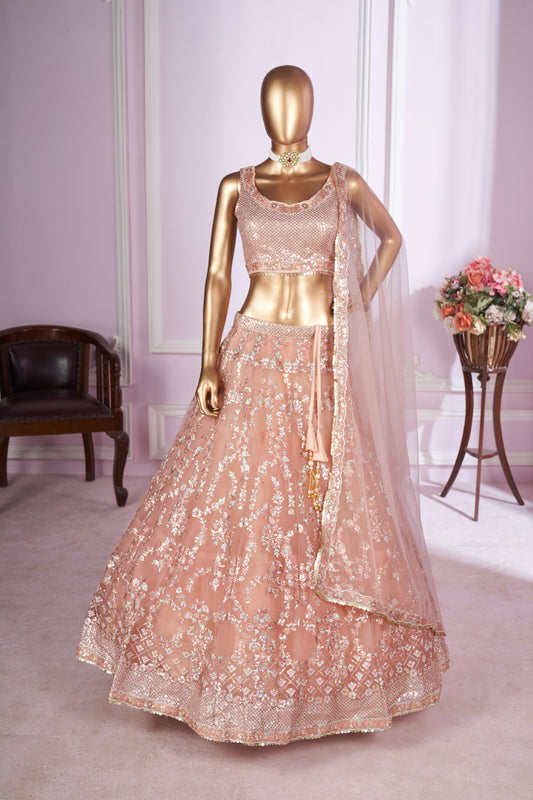 Kavithaa Soft Net Embroidered Lehenga Choli