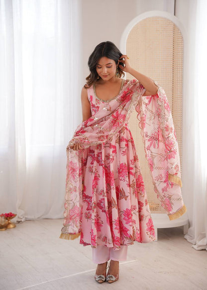 Lavinya Soft Muslin Printed Anarkali Set