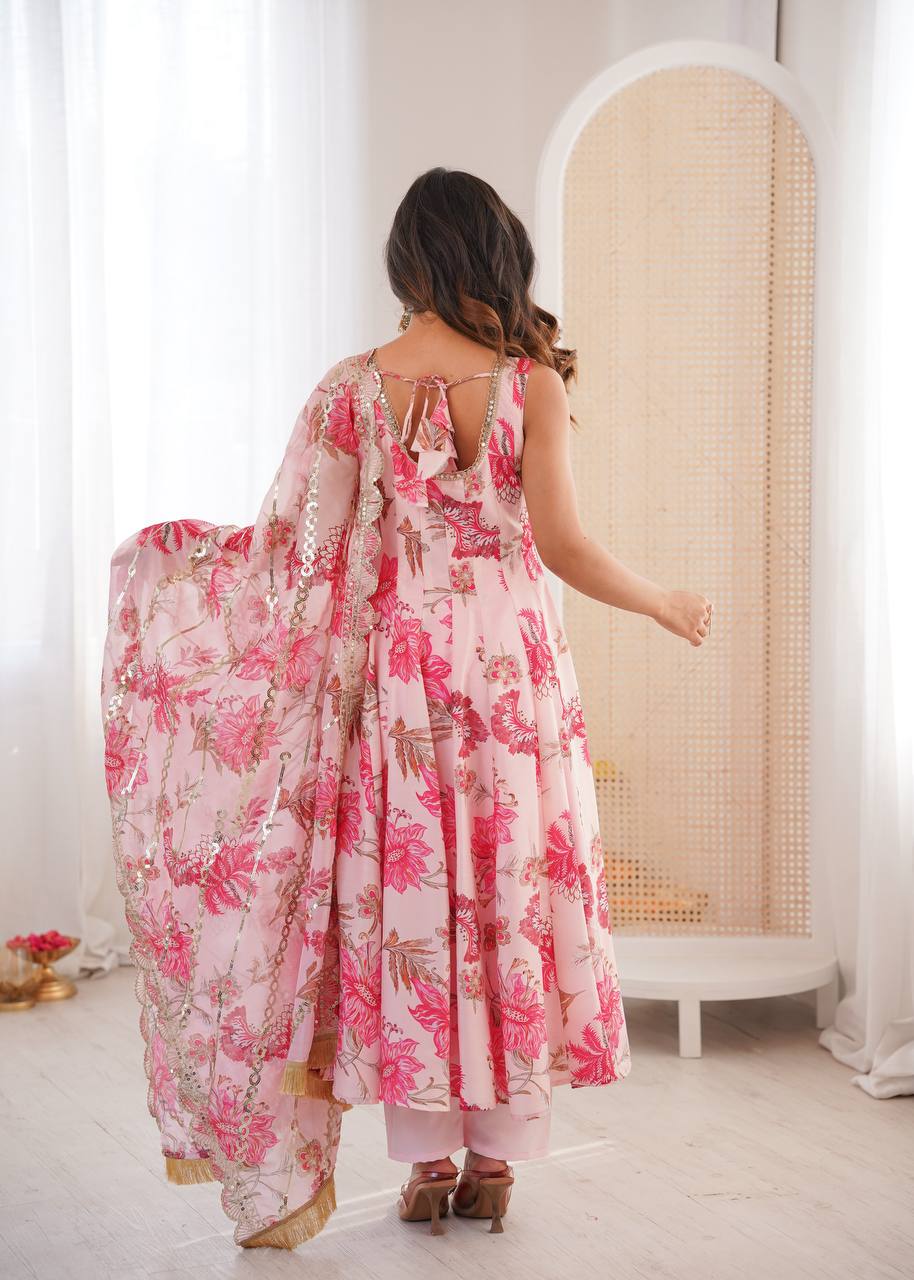 Lavinya Soft Muslin Printed Anarkali Set