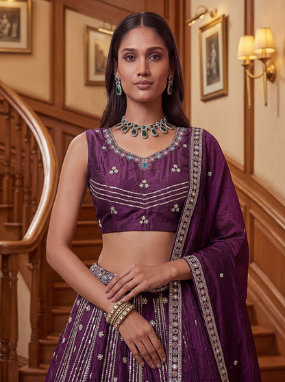 Prerika Fendi Silk Embroidered Lehenga Choli