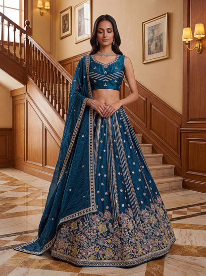Prerika Fendi Silk Embroidered Lehenga Choli