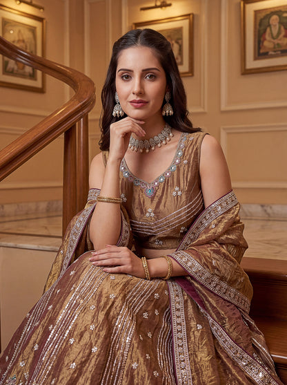 Prerika Fendi Silk Embroidered Lehenga Choli