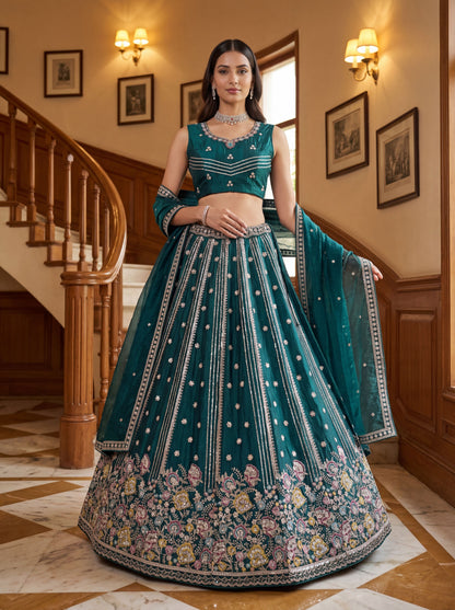 Prerika Fendi Silk Embroidered Lehenga Choli