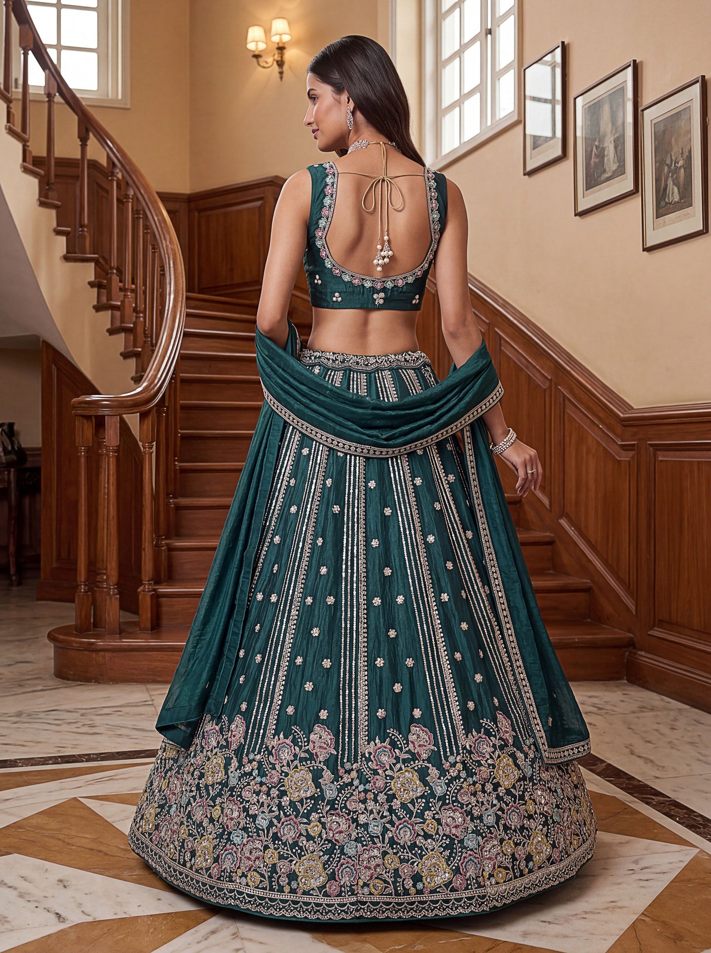 Prerika Fendi Silk Embroidered Lehenga Choli