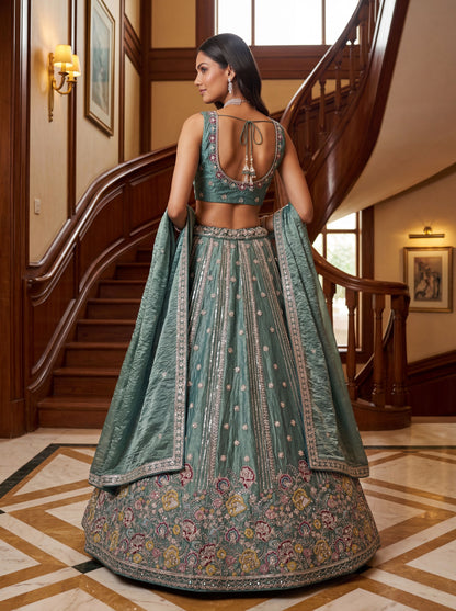 Prerika Fendi Silk Embroidered Lehenga Choli