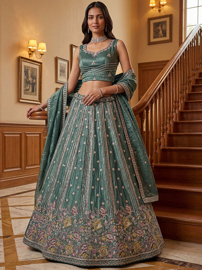 Prerika Fendi Silk Embroidered Lehenga Choli