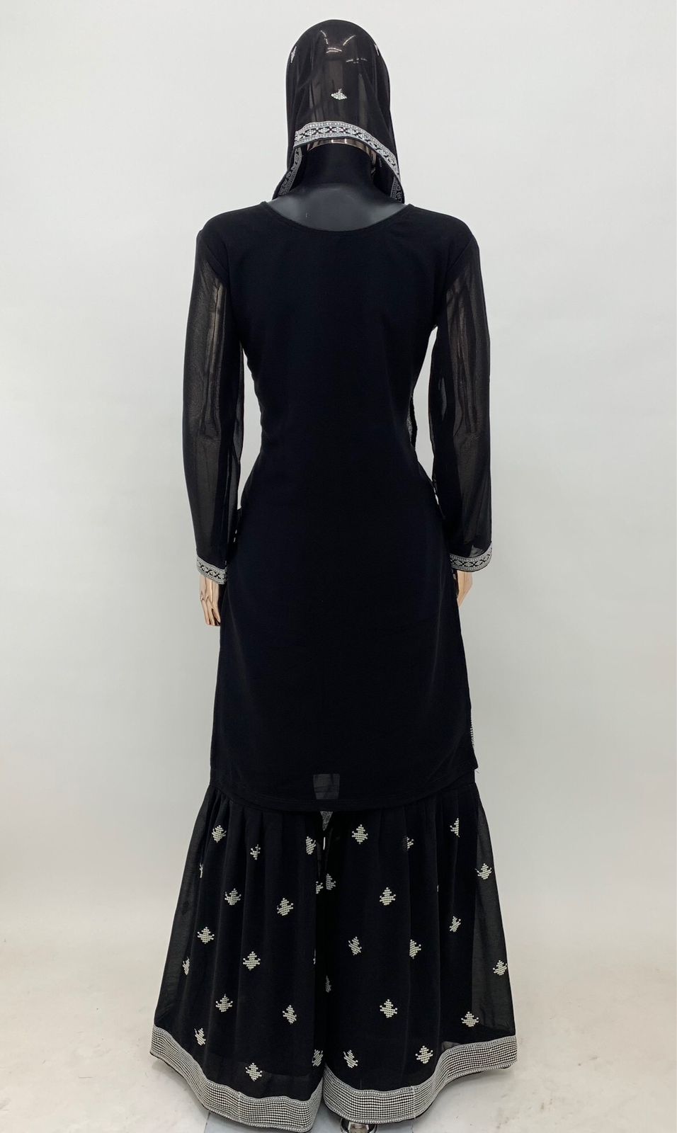 Black Magic Stunning Embroidered Georgette Suit Set