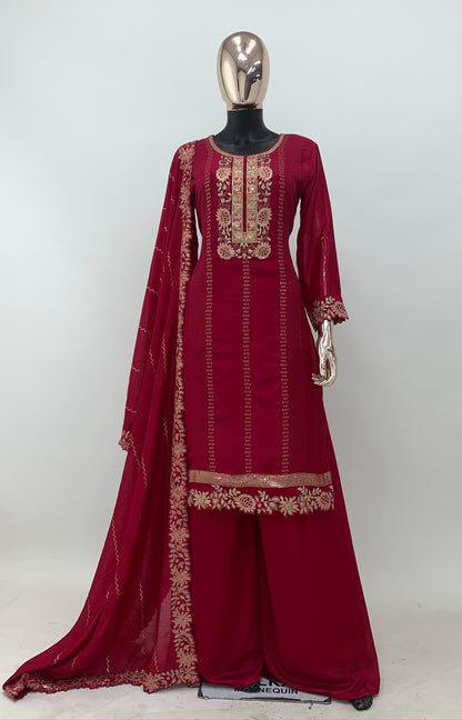 Padmini Vichitra Silk Embroidery Suit Set