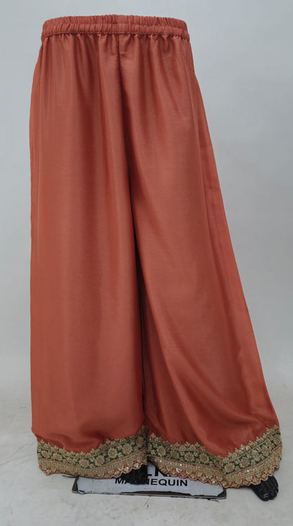 Gajri Chinon Embroidery Work Sharara Set