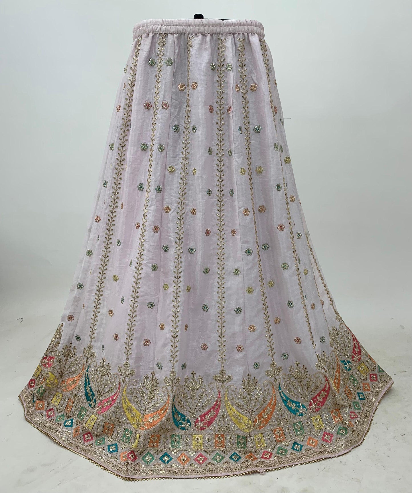 White Sukhmani Chinon Suit Set