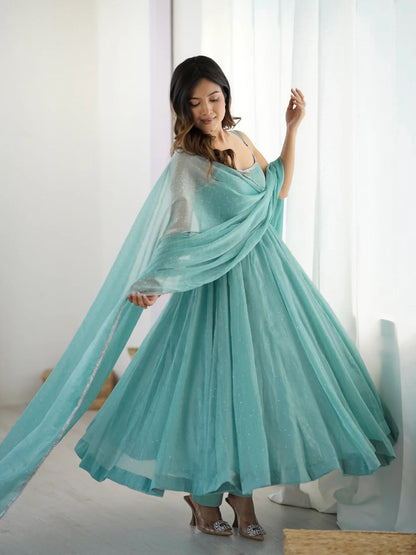 Aashna Sparkle Flair Gown Set