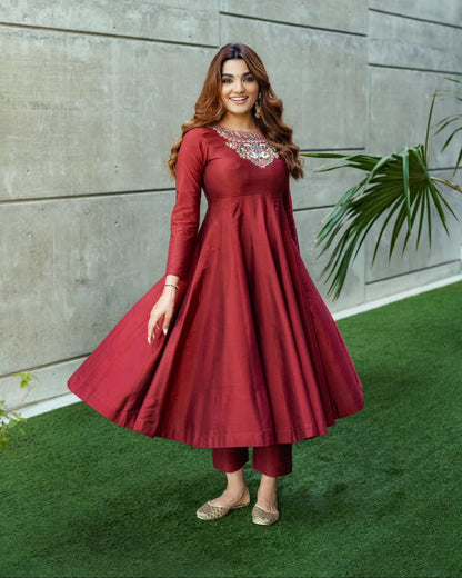 The Imperial Kesariya NC Silk Anarkali
