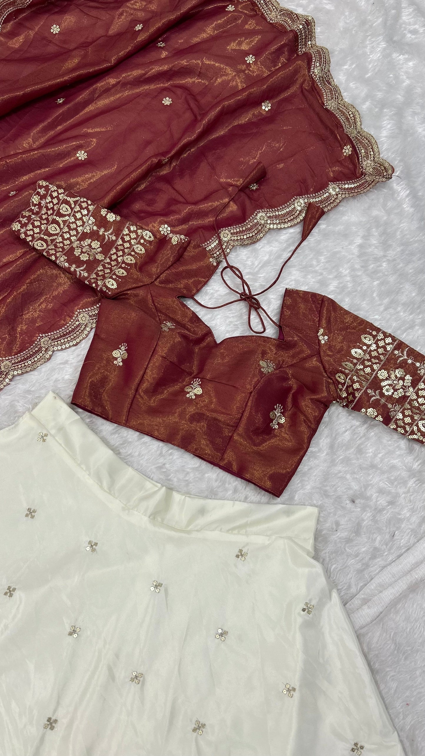 Lakshmi Zari-Embroidered Silk Lehenga Choli
