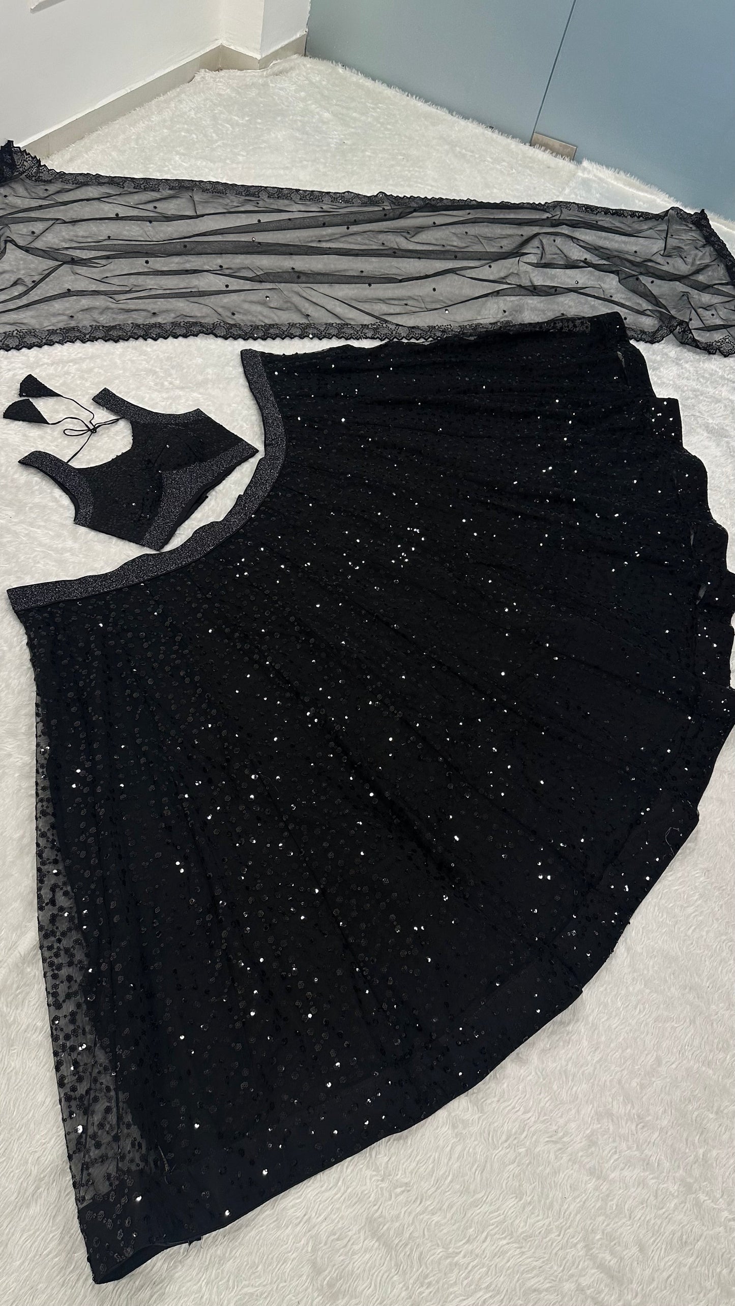 Nyra Net Sequins Zari Lehenga Choli