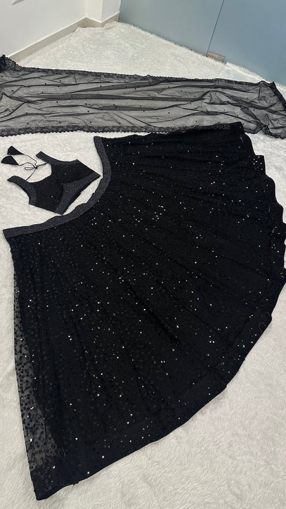 Nyra Net Sequins Zari Lehenga Choli