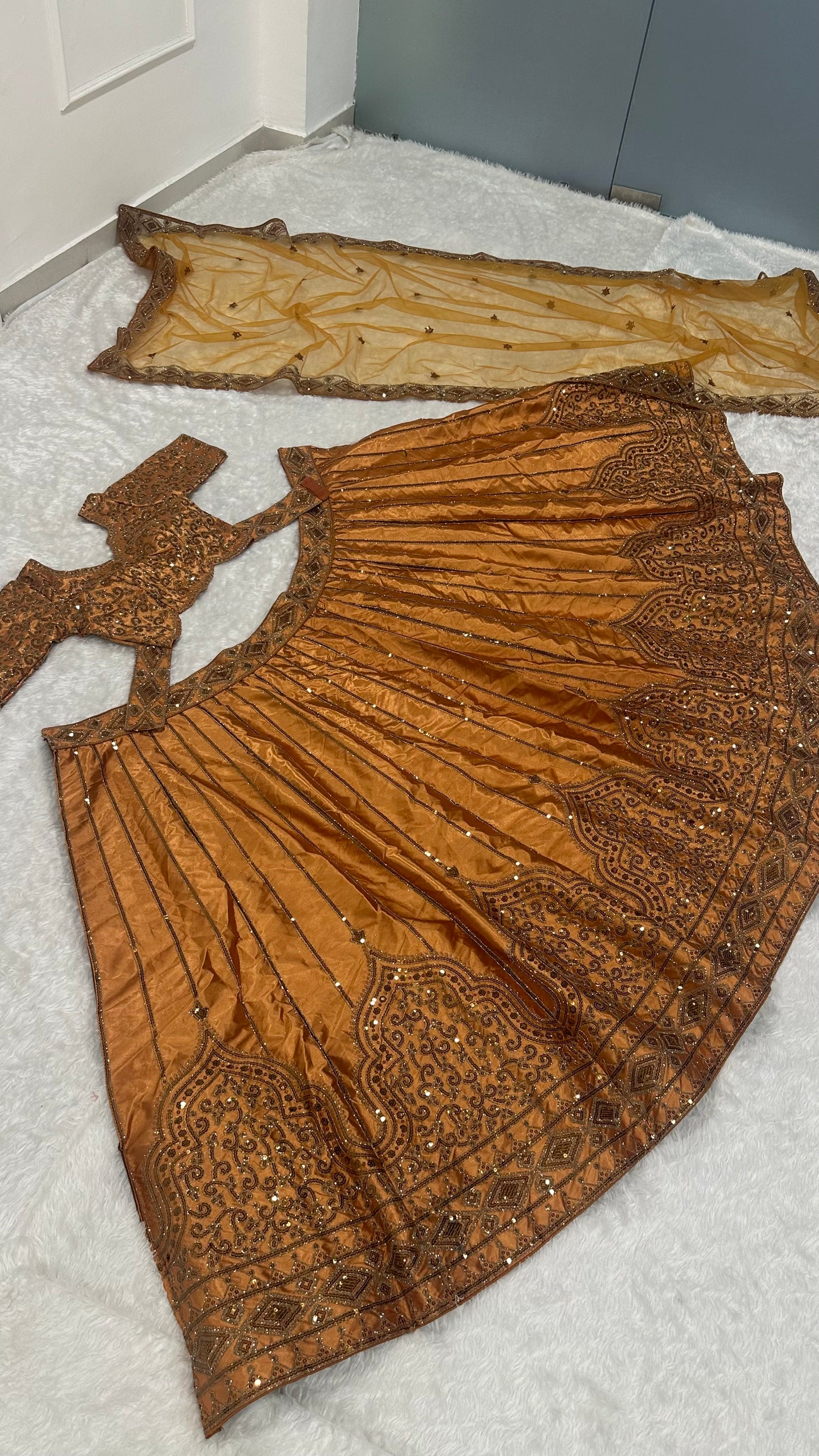 Aarohi Satin Silk Lehenga – Timeless Elegance with Modern Grace