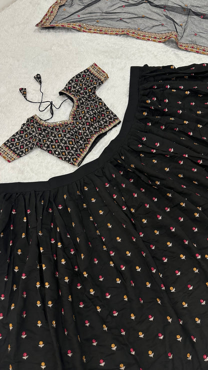 Aavnika Premium Poly Silk Zari Work Lehenga Choli