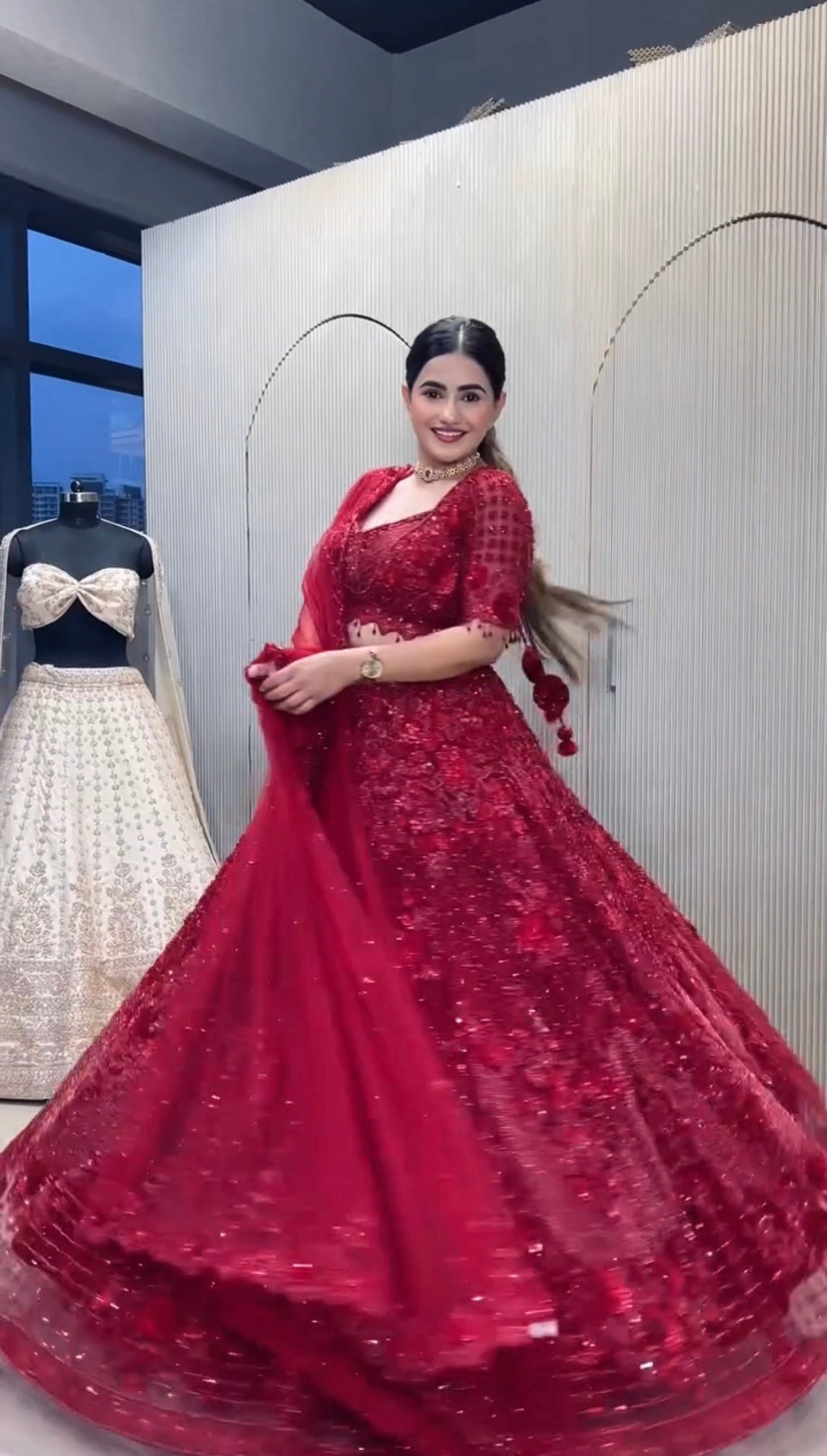 Aarvika Wedding Special Embroidered Net Lehenga Choli