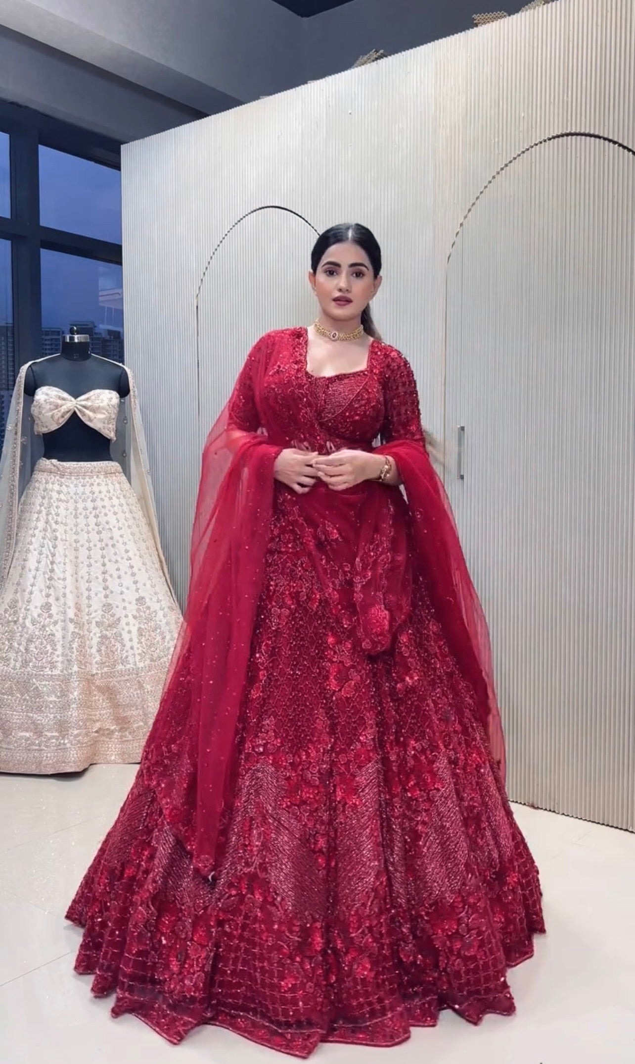 Aarvika Wedding Special Embroidered Net Lehenga Choli