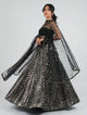 Zara Black Georgette Sequins & Zari Work Lehenga Choli