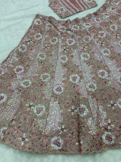 Zareen Faux Georgette Thread & Coding Embroidered Lehenga Choli