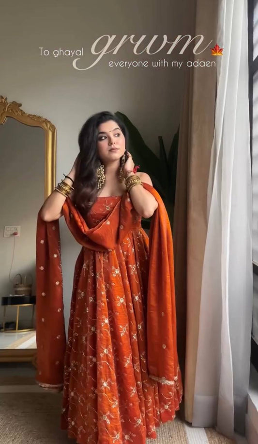 Vedika Premium Vichitra Royal Elegant Suit Set
