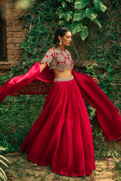 Vanya Roman Silk Sequins & Dori Work Lehenga Choli