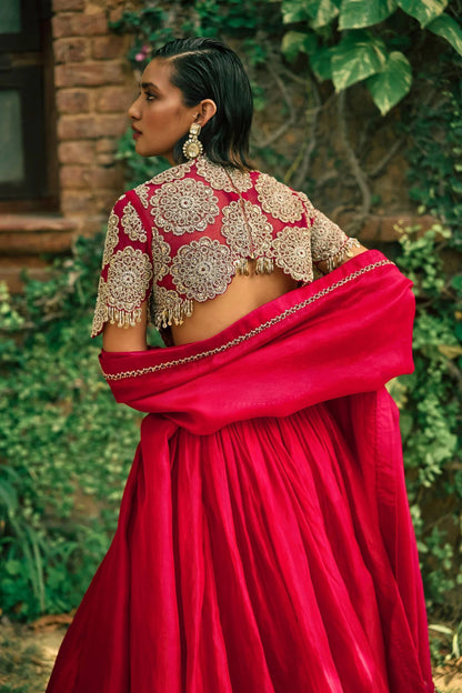 Vanya Roman Silk Sequins & Dori Work Lehenga Choli