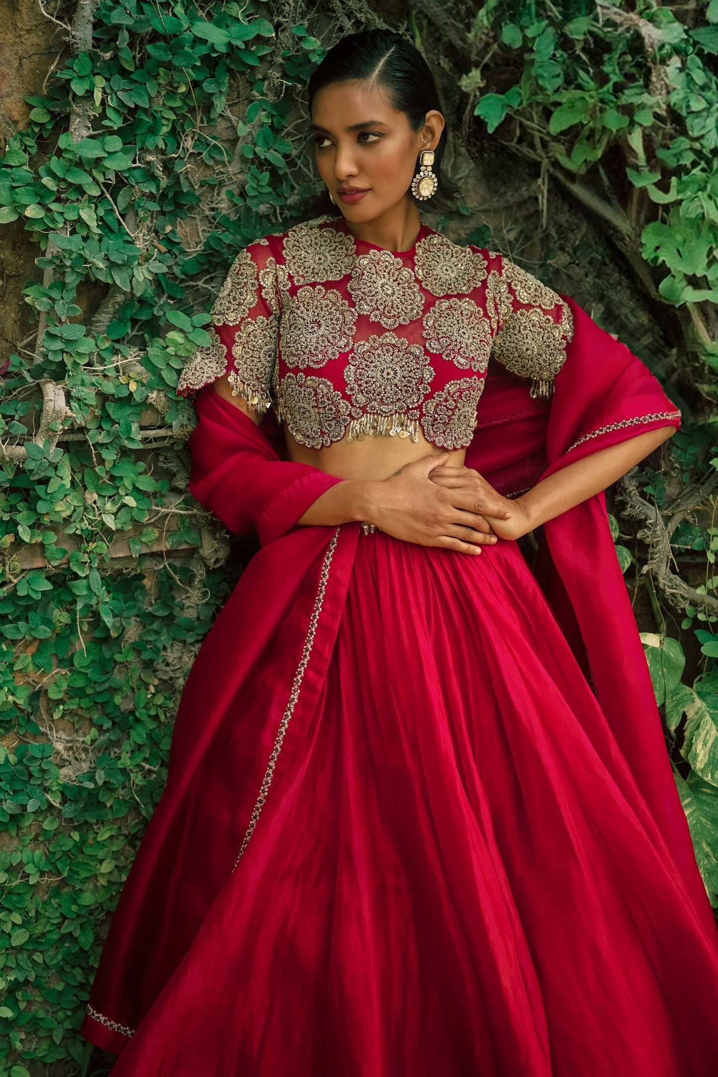 Vanya Roman Silk Sequins & Dori Work Lehenga Choli