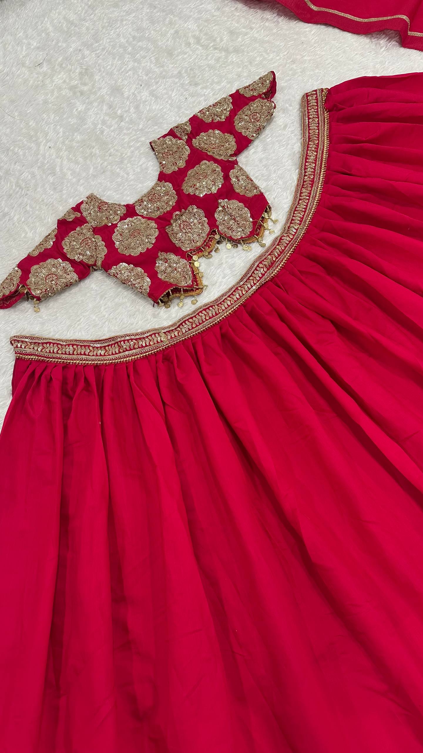 Vanya Roman Silk Sequins & Dori Work Lehenga Choli