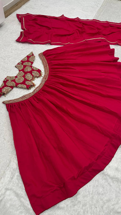 Vanya Roman Silk Sequins & Dori Work Lehenga Choli
