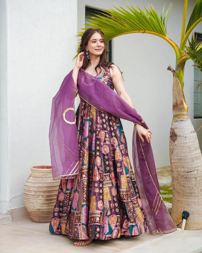 Regal Elegance Anarkali Gown