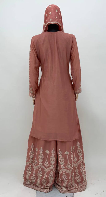 Nitya Nayika Stunning Embroidered Chinon Suit Set