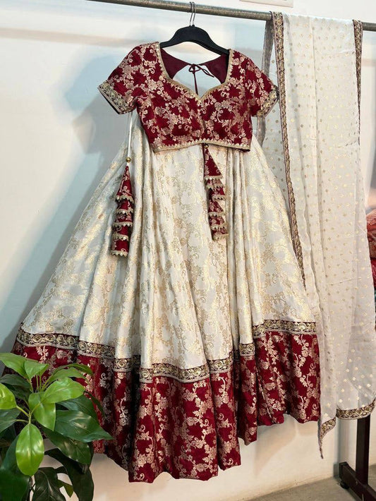 Kashmira Jacquard Sequins Embroidered Lehenga Choli