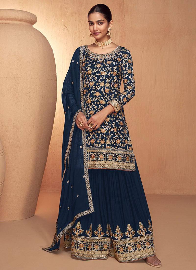 Majestic Royal Chinon Embroidered Ensemble