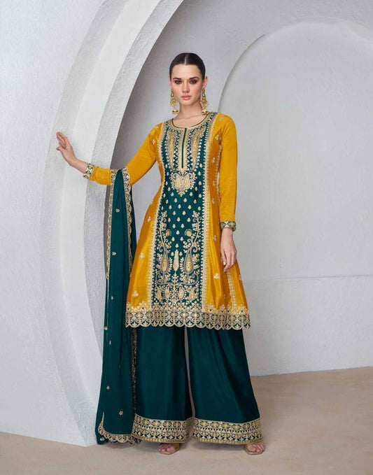 Grandeur Embroidered Chinon Set