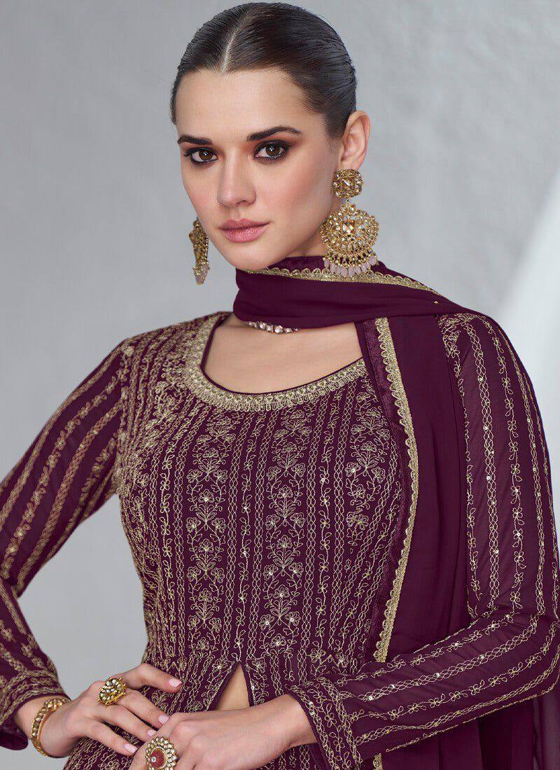Luxurious Elegance Embroidered Gown Set