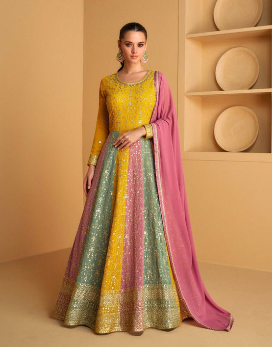 Royal Serenity Embroidered Gown