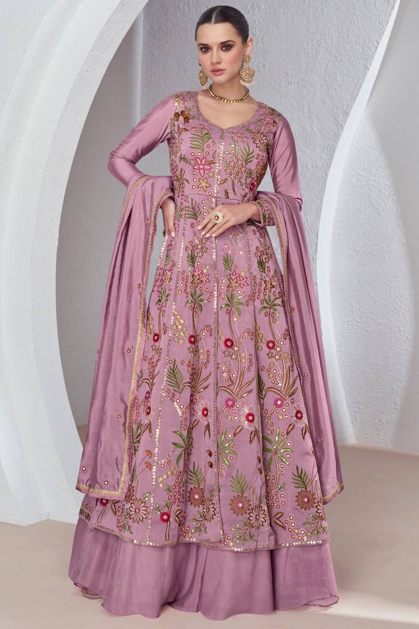 Sovereign Grace Embroidered Gown Set