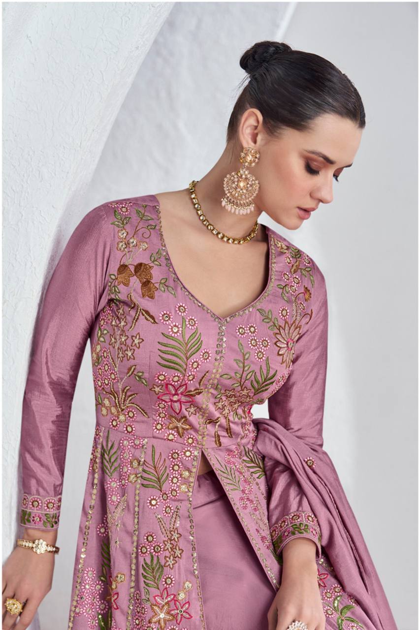 Sovereign Grace Embroidered Gown Set