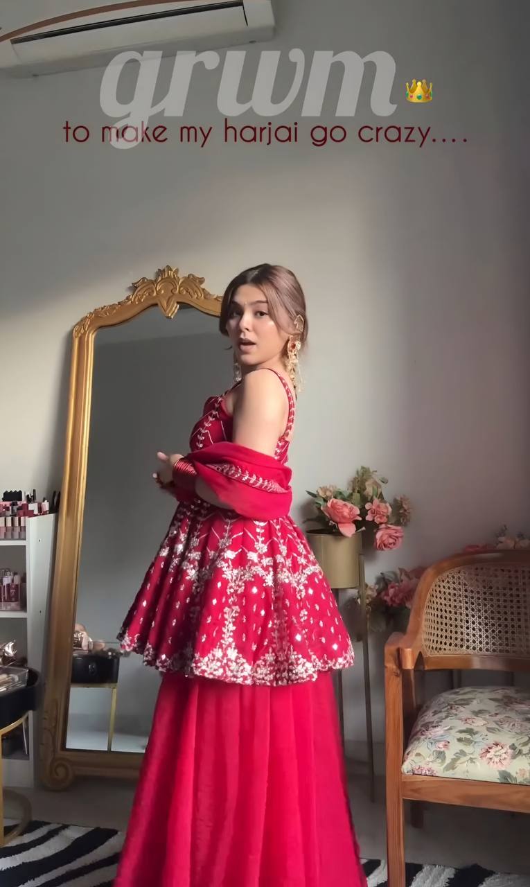 Ritika Pink Faux Blooming Sharara Set